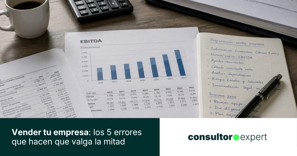 papeles con información para vender la empresa